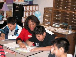 Dr. Woodson visiting classrooms