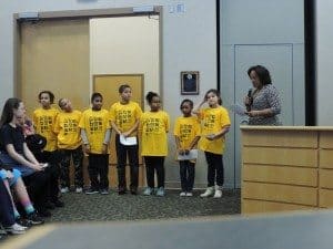 Greenbriar students are recognized by Dr. Woodson & the WT Board of Education