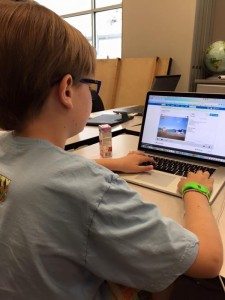 Wsstlane sixth grader, Tynan Parker during the first week of the coding class elective.