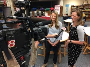 2nd Grade Teacher Kaitlin Baumgartner interviewed with her nominator Kathy Hodson.
