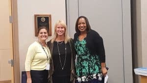 Director of Elementary Education Kim Piper, Teacher Kim Matsuoka, Superintendent Dr. Nikki Woodson