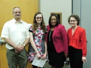 Jessica Borum, North Central High School with Supt. Dr. Woodson