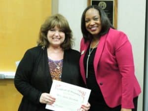 Mrs. Susie Breman with Supt. Dr. Woodson