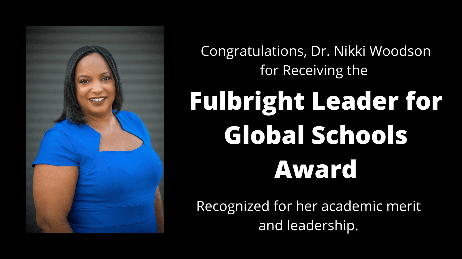 Dr. Woodson Receives Fulbright Award